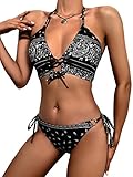Cozyease Women's 2 Piece Bikini Set Paisley Print