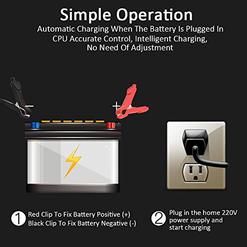 Ksruee 12V 6A Universal Repair Type Lead Acid Storage Charger Motorcycle Car Battery Charger Fully Intelligent