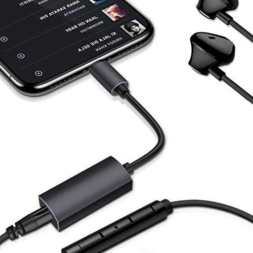 Headphone Adapter for iPhone Charger Jack AUX Audio 3.5 mm Jack Adapter for iPhone Adapter Splitter Earphone for iPhone 7/7p/8/8p/11/X Dongle Accessory Connector Compatible Audio + Charge Adapter