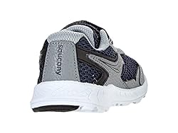 Saucony Ride 10 Jr Running Shoe, Navy/Grey, 8 US