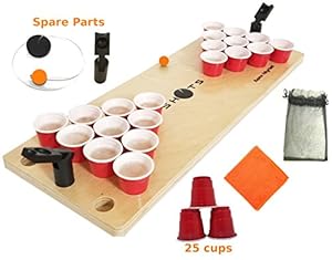 Mini board set up on white background
