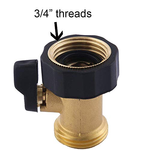 HQMPC Heavy Duty Brass Shut Off Valve Garden Hose Shut Off Valve Garden