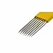 FlyItem 50Pcs Double Flat 15Pin Needles Blade For Permanent Eeybrow Tattoo Needle Tips Manual Microblading Blades Fog Eyebrow Makeup Cosmetic Tool (Double Flat 15Pin)