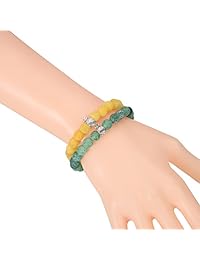 ZHEPIN Pulsera de piña para pareja, mejor amigo, pulsera de cuentas de 0.315 in para mujeres y hombres