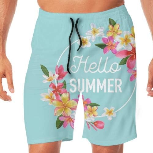 水着 メンズ サーフパンツ オシャレ 防水速乾 保証 ゴムウェスト 海パン こんにちは秋に言う