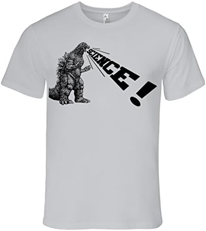 Mission Thread Clothing Mens Godzilla Science T-Shirt Small Silver