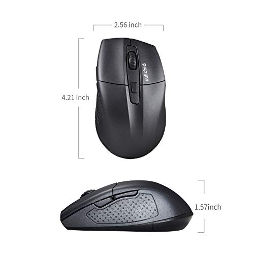 Tulichid Wireless Mouse Rechargeable, 2.4G Noiseless Ergonomic Mouse with USB Nano Receiver and 3 Adjustable DPI /6 Button Computer Mouse for Laptop PC MacBook Desktop