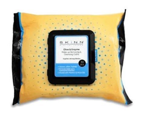 Skinn Olive & Enzyme Make-up Removing & Cleansing Cloths 30 Ct Pack
