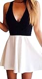 Uncinba Women's Summer V Neck Sexy Summer Skater Dress