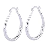 Women Elegant 925 Sterling Silver Filled Stud Hoop Dangle Earring Wedding Jewelry