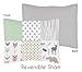 Sweet Jojo Designs 5-Piece Coral, Mint and Grey Woodsy Deer Girls Toddler Bedding Comforter Sheet Set