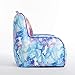 Idea Nuova Frozen 2 Kids Nylon Bean Bag Chair with Piping & Top Carry Handle with Olaf Graphics, Anna & Elsa, Purple, Large