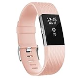 Vancle Bands for Fitbit Charge 2 Special Edition, Adjustable Replacement Accessory Sport Wrist Band (No Tracker) (1PC (Blush Pink), Small)