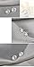 Earrings Bella.Vida Womens Sterling Silver April Simulated Birthstone Studs for Sensitive Ears 7mm