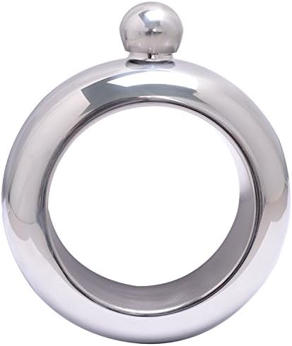 Amzwt Secret Bangle Bracelet Flask Stainless Steel Hidden Hip Flasket Best Novelty Gift(3.5oz Sliver)