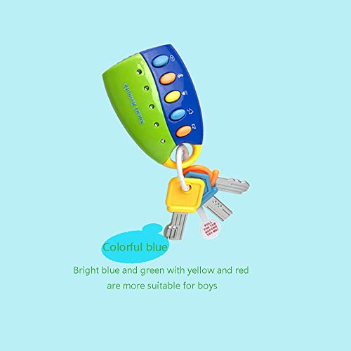 LtrottedJ Toy Keys for Toddlers and Baby Toys-Toy Car Keys with Keychains, Light and Sound (Blue) - Thumbnail 7