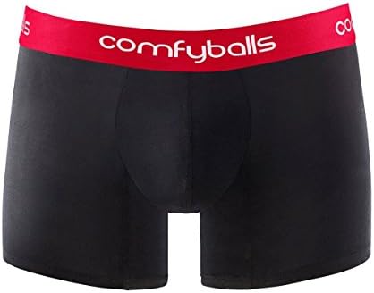 Comfyballs Men's Regular Boxers Black &amp; Red L