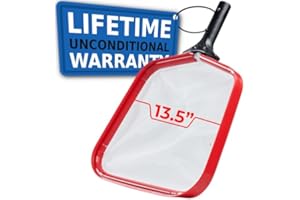 PROTUFF PRODUCTS ProTuff Flat Pool Skimmer Net - Unlimited Free Replacements - Pro Grade Durability for Leaf, Pollen & Small Debris Surface Cleaning - Nearly 14 Fine Mesh Silt Net Skimmer