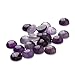 Linsoir Beads Amethyst Cabochons Stones Purple Gemstone Cabochons Beads 12mm Pack of 20