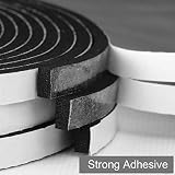 fowong Draft Excluder 3 Rolls 6mm x 3mm 15m Window Door Seal Tape Black view 4