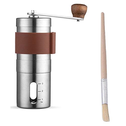 Fltaheroo Manuelle Kaffee MüHle, Kaffee MüHle Aus Edelstahl, Hand Kurbel Bohnen MüHle, Kaffee MüHle für Zuhause/BüRo…