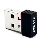 AOKVIE USB WiFi Adapter - 150Mbps 802.11n Wireless Internet Dongle for Raspberry Pi / Pi2, Supports Windows, Mac OS, Linux PC + Mac