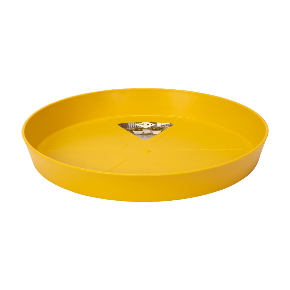 elho Loft Urban Saucer Round 24 - Saucer for Outdoor & Accessories - Ø 24.4 x H 3.4 cm - Yellow/Ochre — image 1