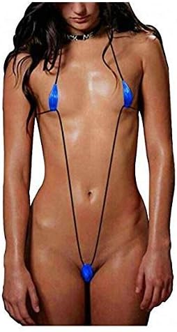 Womens Sexy Mini G-String Thong Hot Micro Bikini Extreme Halterneck 2 Pieces Bikinis Set Beach Swimwear Female Swimsuit Swimming Costumes