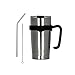Travel Coffee Cup - Onebttl Woda 20 oz Insulated Tumbler, Stainless Steel Double Wall Vacuum Travel Mug + Easy-to-Grip Handle + Flip Top Spill proof Lid + Straw