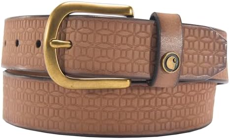 Signature Map Leather Belt by Vietri at Amazon Men