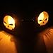 2pcs Skull Amber Lens Motorcycle LED Turn signal Lights Indicators Blinkers Lamp-Black