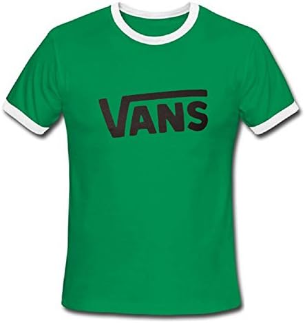 XZCDWF Mens T-shirts Vans classic logo Green/White Size XXL