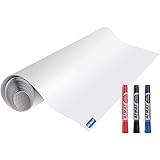 White Board Sticker, Dry Eraser Paper for Wall, Upgrade PET-No Ghost, 1.45x11ft, Stain-Proof Peel and Stick Film Self Adhesiv