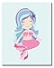 Mermaid Wall Art Prints (8 inches x 10 inches, Blue)
