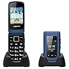 Uleway-Big-Button-Mobile-Phone-for-Elderly-Unlocked-Senior-Mobile-Phone-Easy-to-Use-Pay-as-You-Go-Flip-Phone-with-SOS-Emergency-Button-Charging-Cradle-24-177-Dual-Screen Uleway Flip Phones Unlocked Sim Free, Easy to Use Pay As You Go Basic Cell Phones with SOS Button, Dual Screen 2.4" LCD Display, 1000mAh Battery Charging Dock, Loud Speakers, Camera, Blue