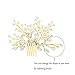 Unicra Vintage Wedding Hair Combs with Bead and Rhinestones(Gold Color)