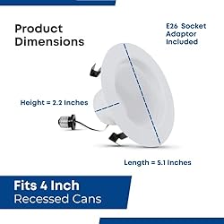 Feit Electric LED 4 Inch Recessed Lighting, 50W