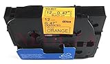Quality Fluo Orange Label Tape 12mm Compatible for Brother Tz-B31 Tze-B31 P-Touch
