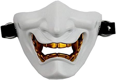 UEVOS Mask Unique Non-toxic Half Face Cosplay Samurai Devil Tactical Party Festival for Halloween Carnival Masquerade Party