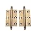 dophee 2pcs Vintage Industrial Style Folding Butt Hinges with Screws for Cupboard Cabinet Door Wardrobe Wooden Boxes Cases Furniture Hardware, Antique Brass, 2.83