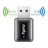 Cudy Dual Band USB WiFi Adapter AC600 Wireless USB Adapter 5GHz / 2.4GHz USB Adapters, Soft AP Mode, Compatible with Windows XP/7/8/8.1/10, etc.