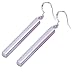 925 Silver Stud Earings Long Stranght Square