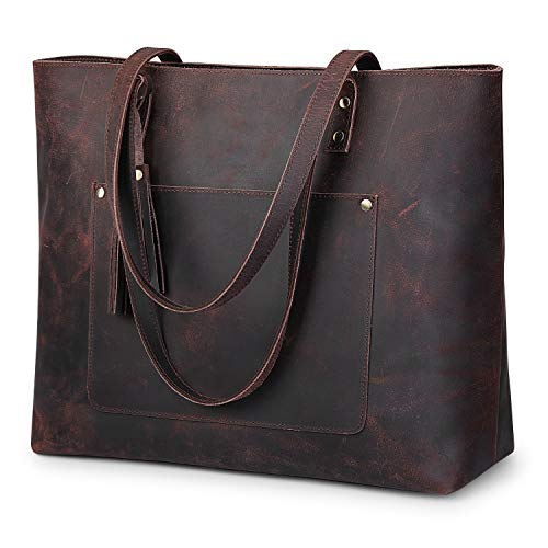 S Zone Women Vintage Genuine Leather Shoulder Tote Bag Large Work Purse Handbag Pricepulse