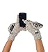 Alki'i 3M Thinsulate Thermal Insulation Fingerless Texting Gloves with Mitten Cover - Cream