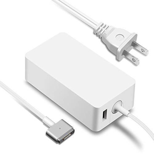 Aisilk 45W AC Power Adapter for Macbook 11\' and 13\' with Retina Display (MD592LL/A) A1435 /A1465 /A1436 /A1466 with Magsafe 2 Magnetic Connector, USB Port & 12 feet Cable
