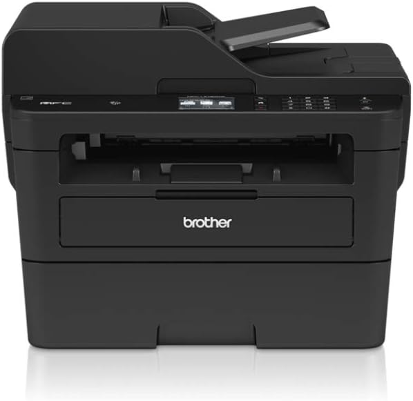 Brother MFCL2750DW, Impresora Multifunción Láser Monocromo con Fax Y Dúplex En Todas Las Funciones, USB, WiFi, Ethernet, Negro