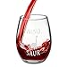 Funny Winosaur Wine Glass 15oz - Unique Gift Idea for Her, Mom, Wife, Girlfriend, Sister, Grandmother, Aunt - Perfect Birthday Gifts for Women - Present For Her