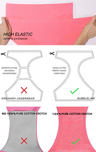 BUBBLELIME Bikini Panties Women's Low Rise String Breathable Soft Underwear Bonded No Show (6 Pack&3 Pack&1 Pack) - Thumbnail 5