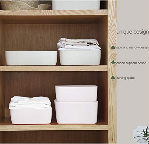 ZSZMFH Plastic Closet Underwear Organizer, Drawer Divider for Bras, Panties, Sock, Ties, Set of 3, White