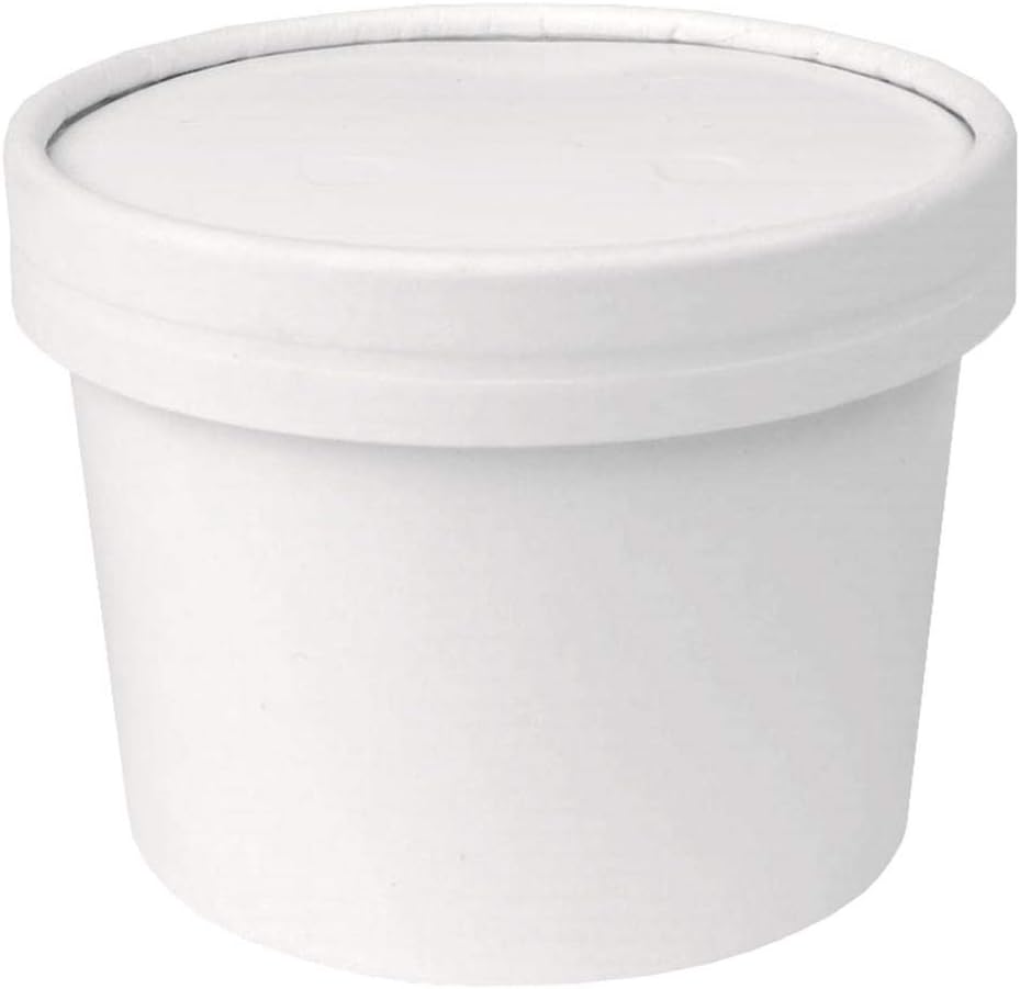 [250 Count] 12 oz Freezer Containers and Lids - With Non-vented Lids to Prevent Freezer Burn - Durable Heavy Duty Ice Cream Containers! Frozen Dessert Supplies